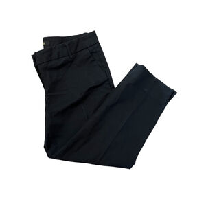 DALIA Black Cropped Mid Rise Stretch Dress Pant Capri Trouser 12